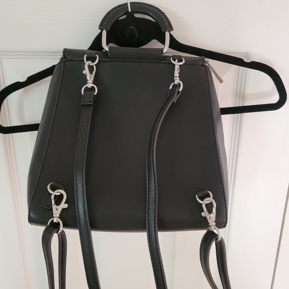 Aldo Black Backpack Purse - Picture 2 of 10